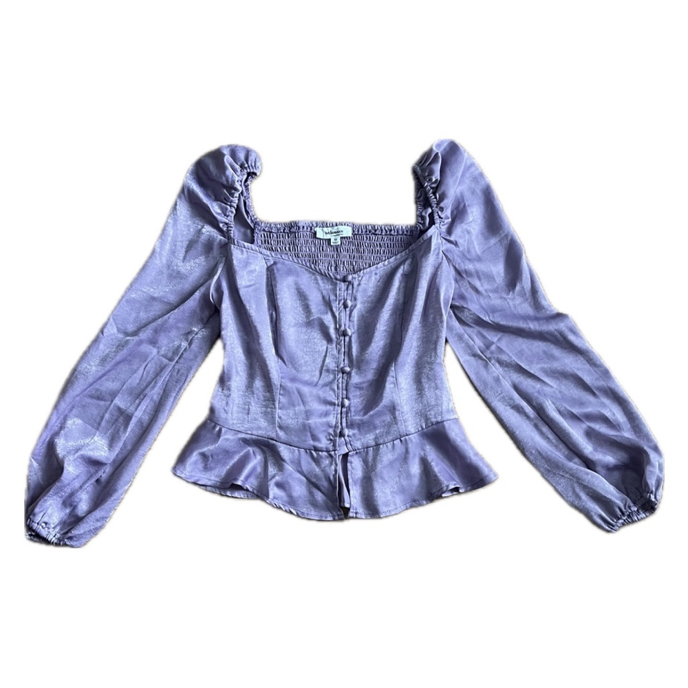 Forever 21 Entrance Purple Peasant Blouse